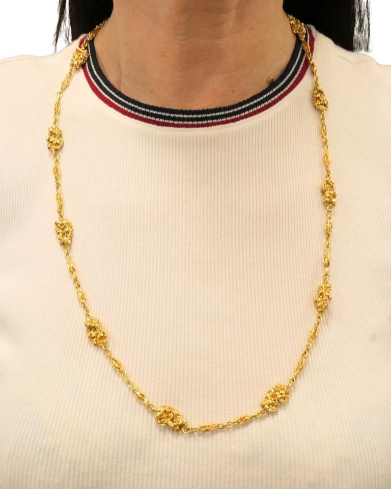 Vintage Van Cleef & Arpels 18k Gold Nuggets Chain Necklace - 2