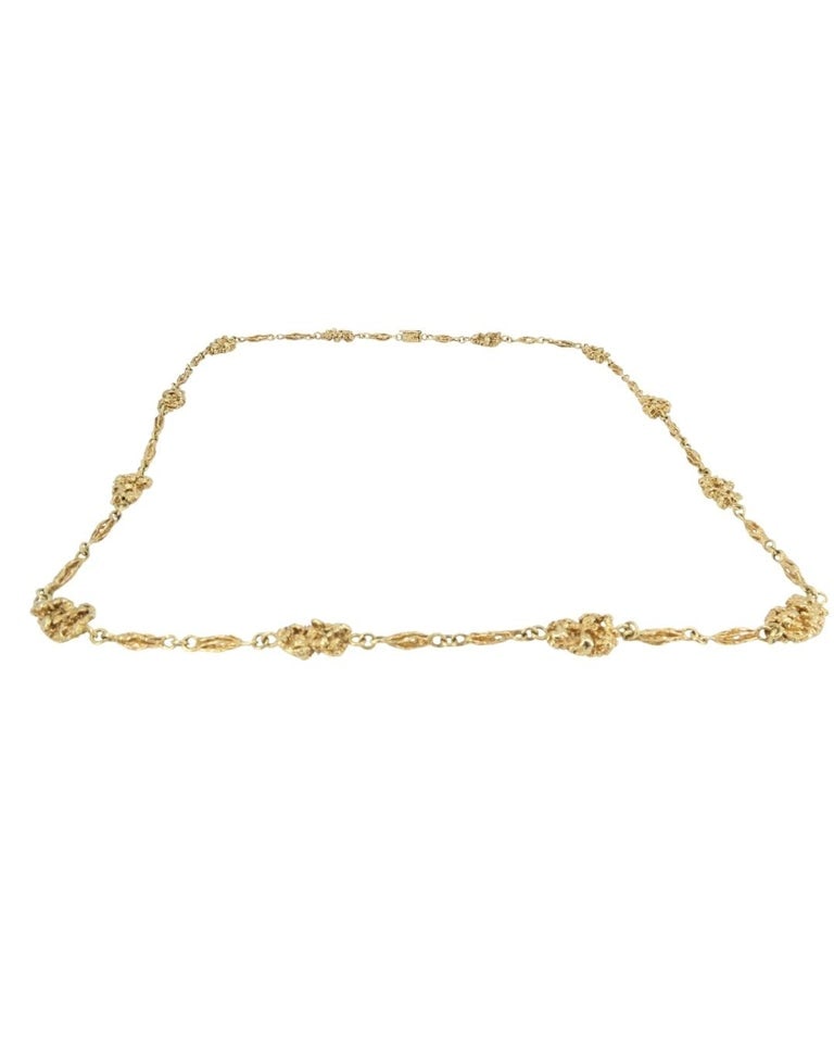 Vintage Van Cleef & Arpels 18k Gold Nuggets Chain Necklace - 3
