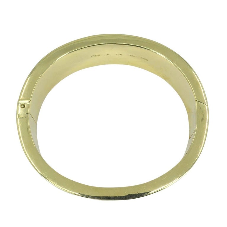Angela Cummings Tiffany & Co. 1986 18k Gold Onyx Mother of Pearl Inlay Bracelet - 7