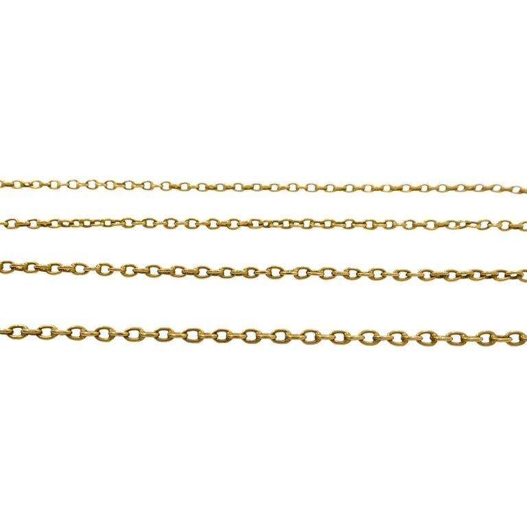 Art Deco Platinum Diamond Filigree Pendant 14k Gold Chain Necklace - 8