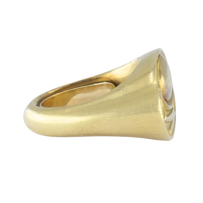 Vintage 1978 Egyptian Revival 18k Gold Signet Ring - 6