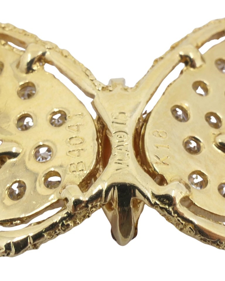 Van Cleef & Arpels Butterfly Necklace Diamond Coral 18k Gold - 4