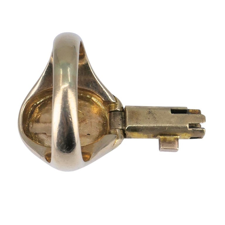 Antique 9ct Gold Watch Key Un-engraved Signet Ring - 8