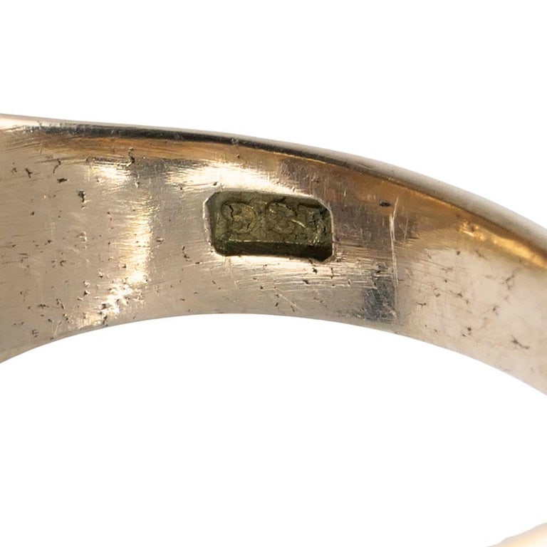 Antique 9ct Gold Watch Key Un-engraved Signet Ring - 9