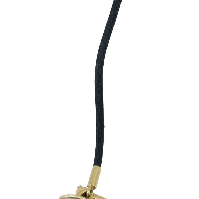 Cartier 18k Gold Arrow Pendant Black Silk Cord Necklace - 10