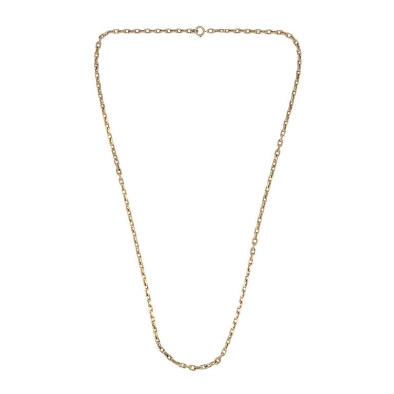 18k Rose Gold Cable Link Chain Necklace, Circa 1990s - 3