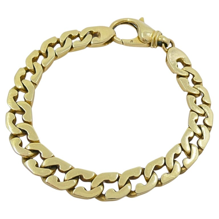 Vintage Italian 14K Gold Curb-Link Chain Bracelet (1 of 9)