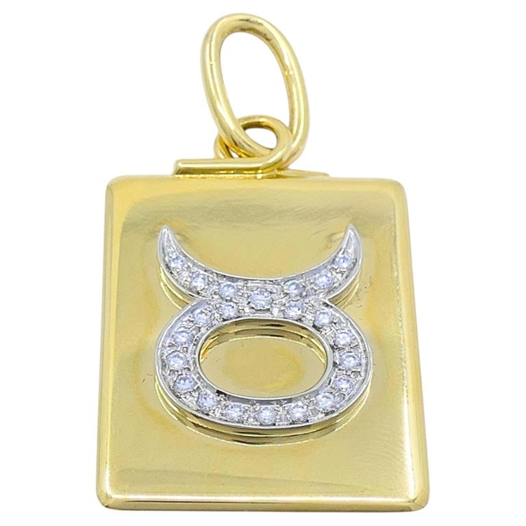 Pomellato 18k Gold Diamond Taurus Zodiac Pendant (1 of 8)