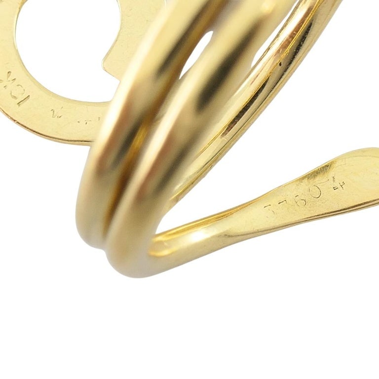 Cartier Dinh Van 18k Yellow Gold Vintage Ankh Ring - 9