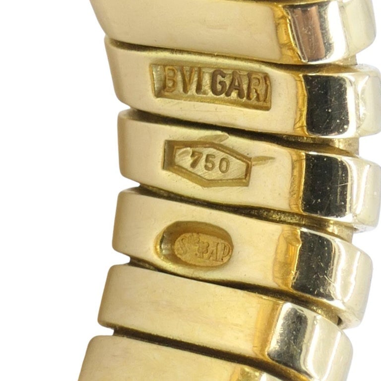 Vintage Bvlgari 18k Gold Tubogas Peridot Ring, circa 1990s - 10