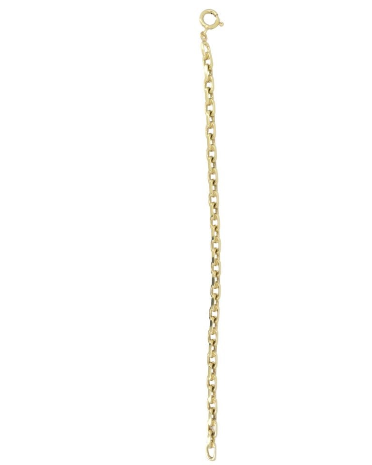Vintage 18k Gold Charm Bracelet Oval Link Gold Bracelet - 5