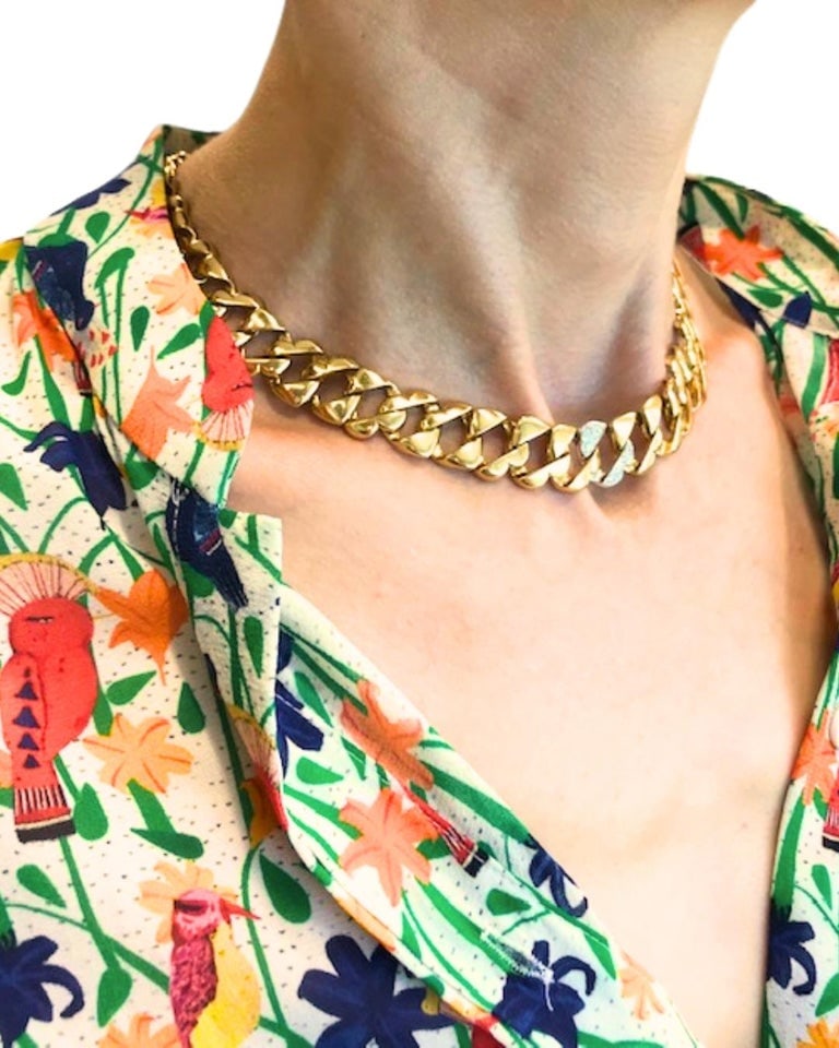 Tiffany & Co. Heart Link Diamond Necklace Yellow and White Gold - 2