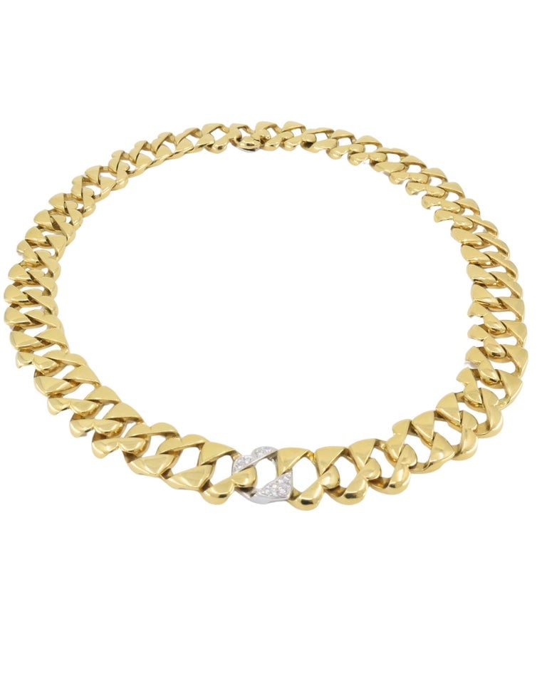 Tiffany & Co. Heart Link Diamond Necklace Yellow and White Gold - 3