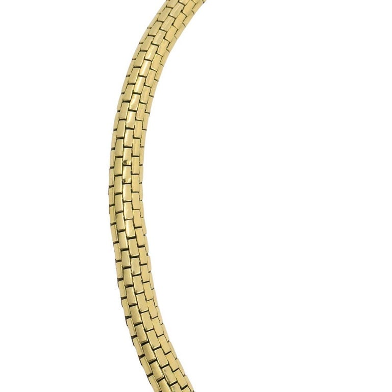 Cartier Paris 18k Gold Flexible Link Collar Necklace Mid-Century - 4