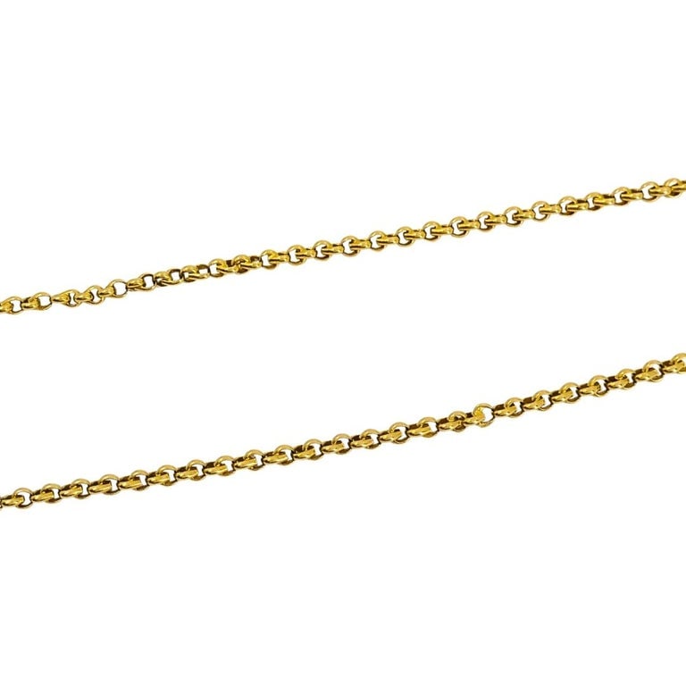 14k Gold Diamond Lock & Key Pendant Necklace - 8