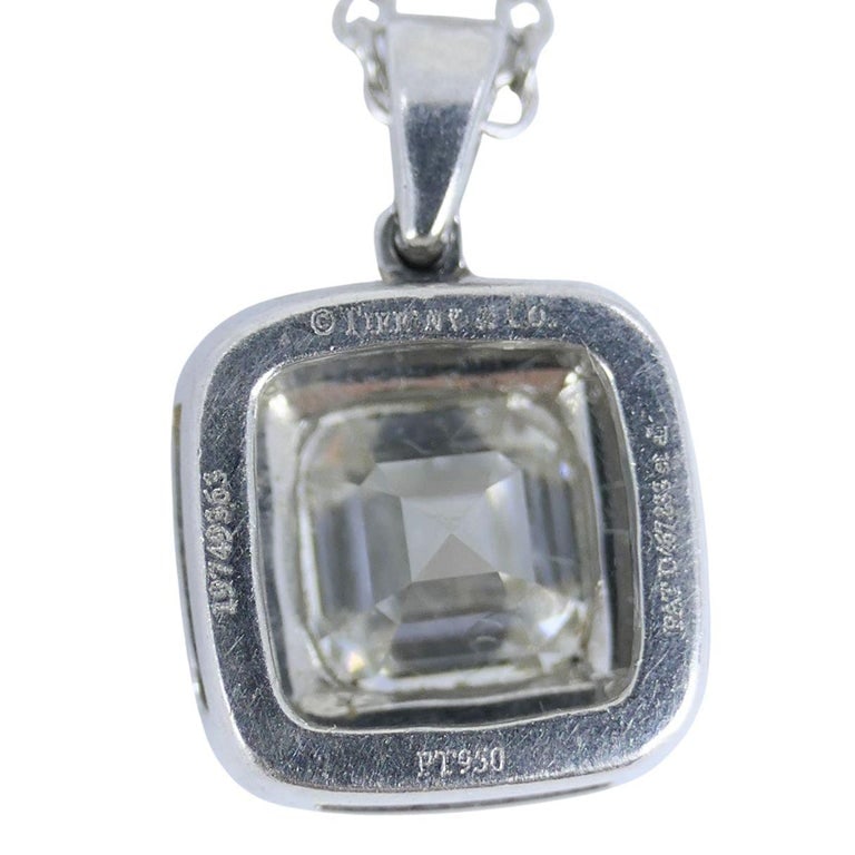 Tiffany & Co. Legacy Platinum Diamond Pendant Necklace, Circa 2000s - 7