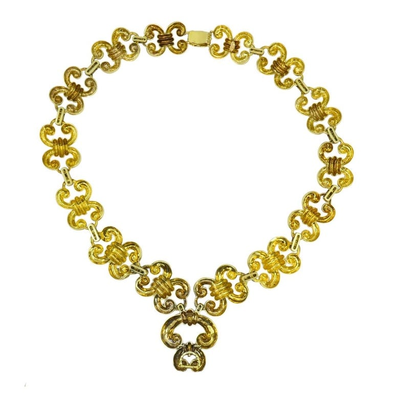 Vintage David Webb 18k Gold Necklace Removable Pendant Brooch Sautoir - 8