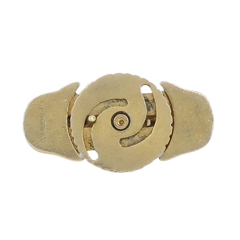 Vintage London Bridge Mechanical 9k Yellow Gold Charm Pendant - 8