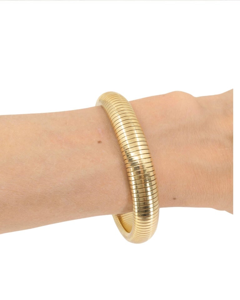 Forstner 14k Gold Bracelet Tubogas Style - 5