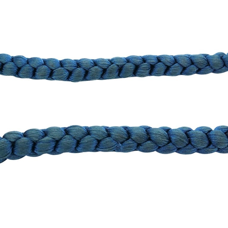 Tiffany & Co. 18k Gold Tulip Clasp Braided Cord Necklace - 7