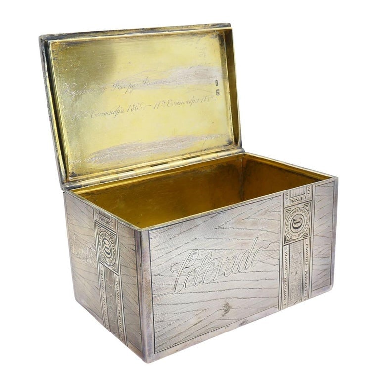 84 Silver & Vermeil Table Box by Gustav Klingert, Moscow c. 1879 - 7