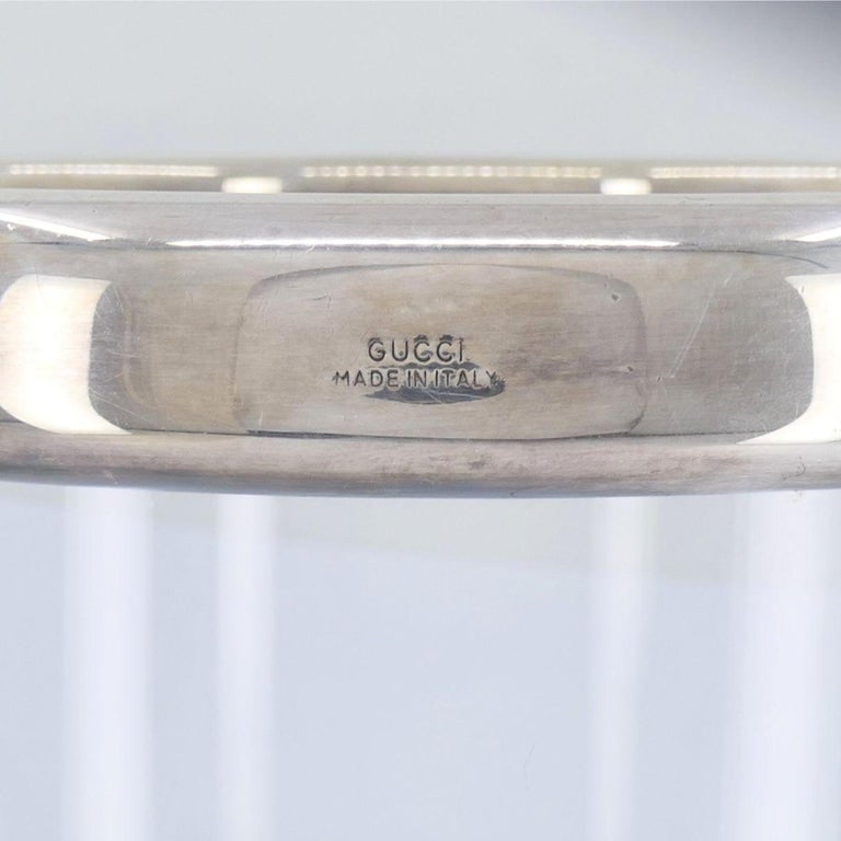 Vintage Gucci Italian Miid-Century Modern Silver Crystal Ice Bucket Vase - 2