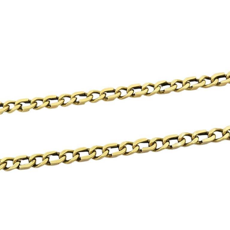 O.P. Orlandini for UnoAErre Vintage Italian 14k Gold Curb Link Chain Necklace - 4