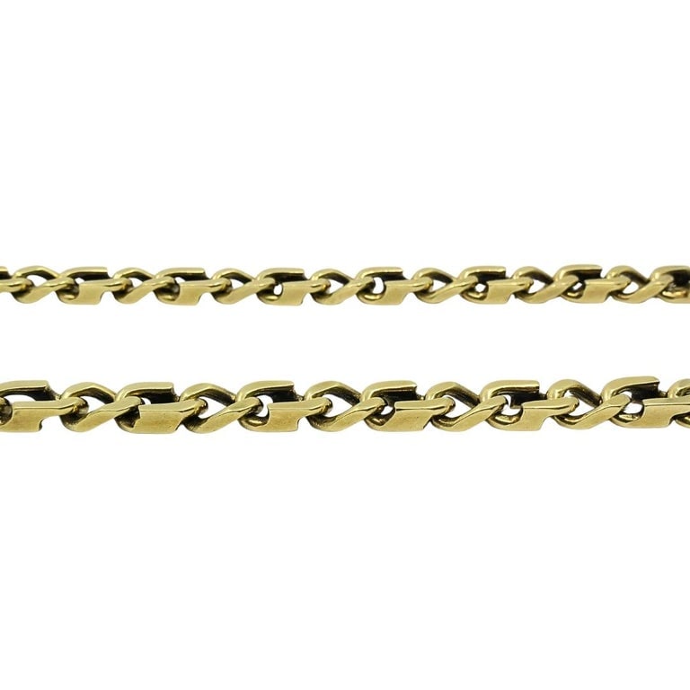 O.P. Orlandini for UnoAErre Vintage Italian 14k Gold Curb Link Chain Necklace - 5