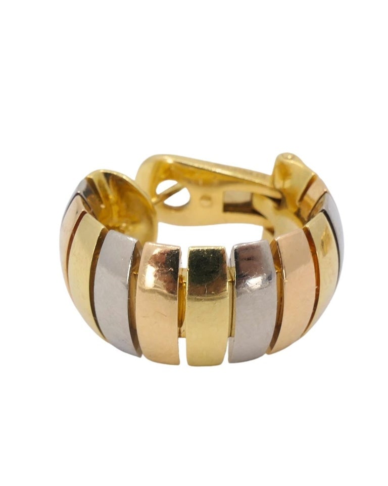 Cartier Hoop earrings Tubogas Design 18k Tri-Color Gold - 9