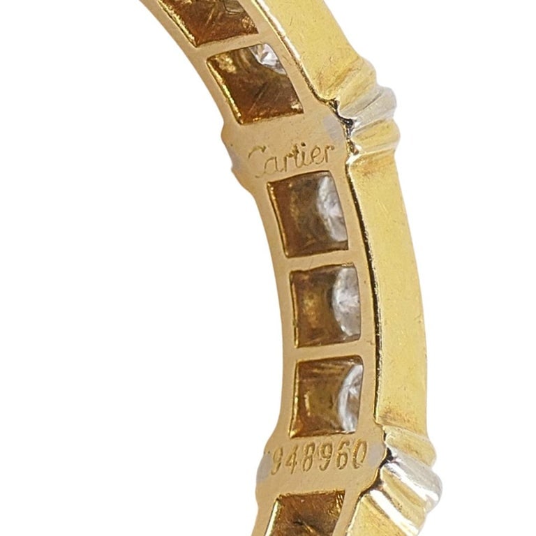 Cartier 18k Gold Contessa Diamond Eternity Band Ring - 11