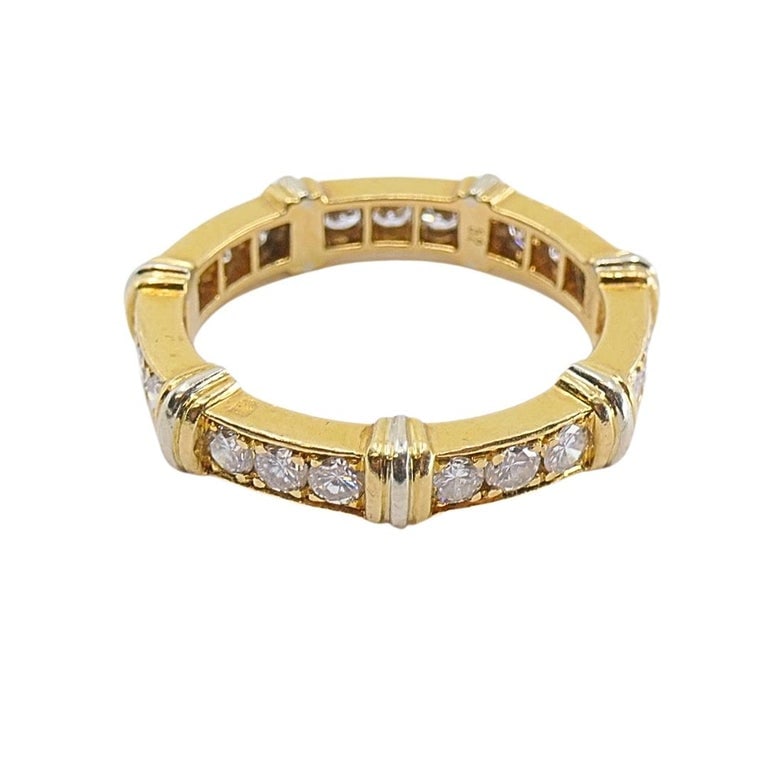Cartier 18k Gold Contessa Diamond Eternity Band Ring - 4