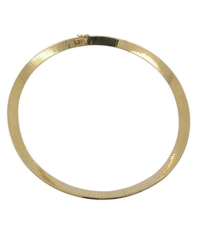Italian Collar Necklace 14k Gold Estate Jewelry - 3
