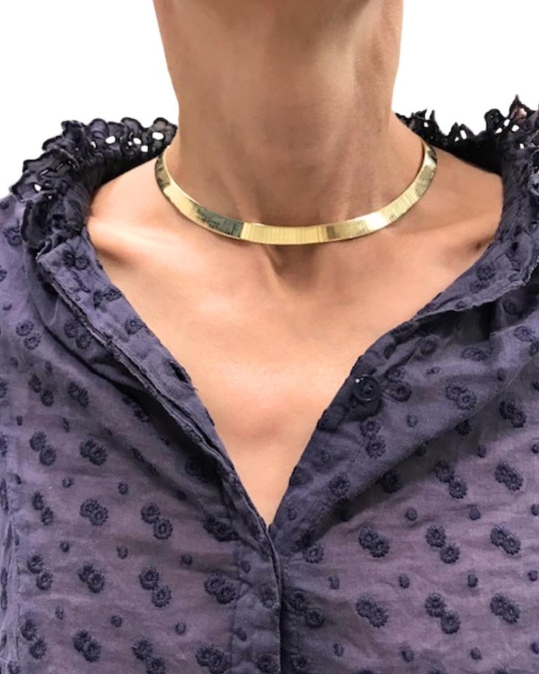Italian Collar Necklace 14k Gold Estate Jewelry - 9