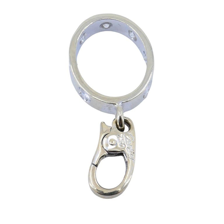 Cartier 18k White Gold LOVE Diamond Oval Charm Pendant - 10