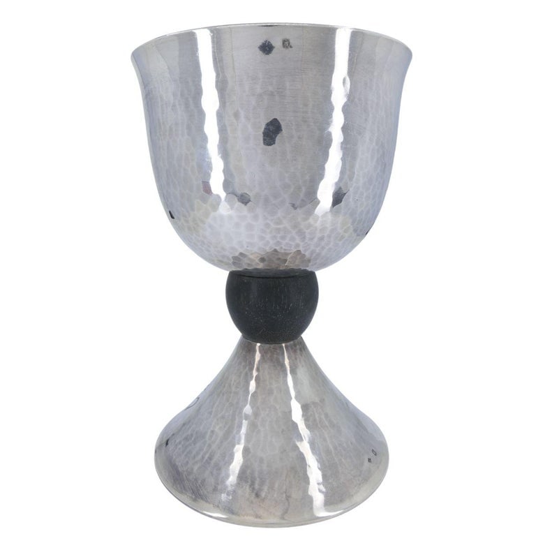 1920â€™s French Sterling Silver Large Challah Goblet Cup - 6