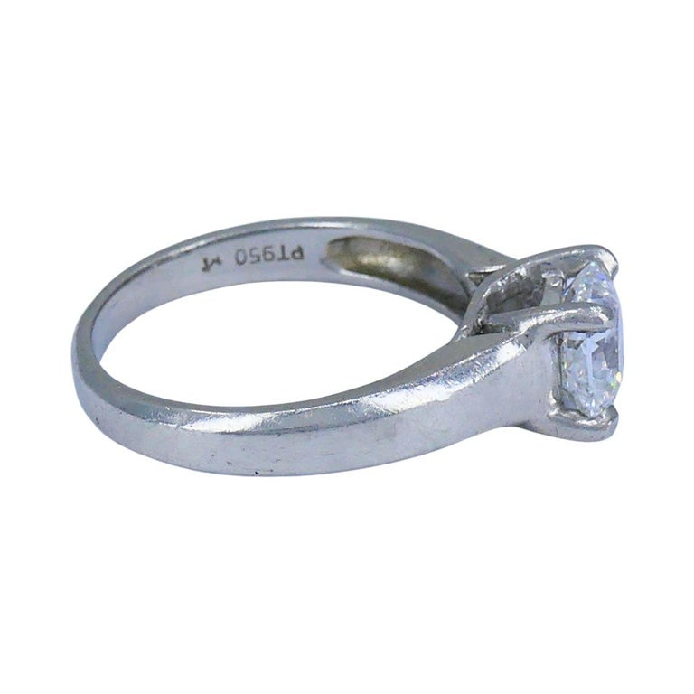 Vintage Derco Platinum Diamond Solitaire Engagement Ring 1.51ct GIA cert - 5