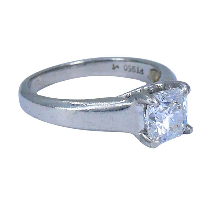 Vintage Derco Platinum Diamond Solitaire Engagement Ring 1.51ct GIA cert - 6