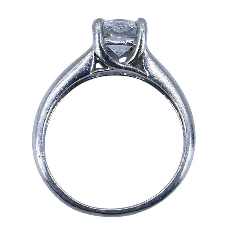 Vintage Derco Platinum Diamond Solitaire Engagement Ring 1.51ct GIA cert - 9