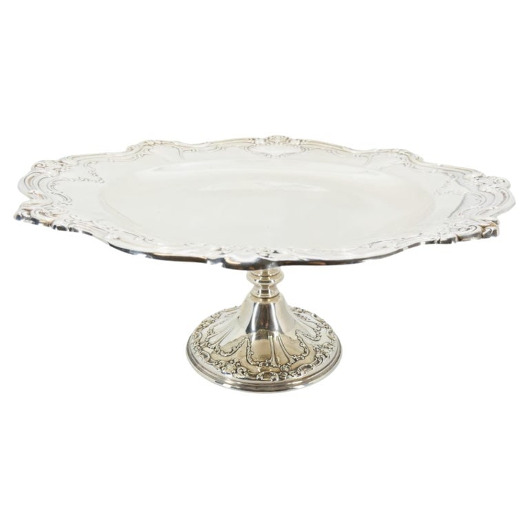 Vintage Gorham Chantilly Sterling Silver Pedestal Platter (1 of 7)
