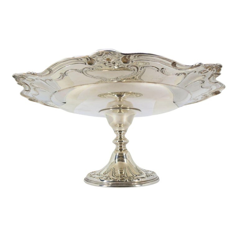Vintage Gorham Chantilly Sterling Silver Pedestal Platter - 2