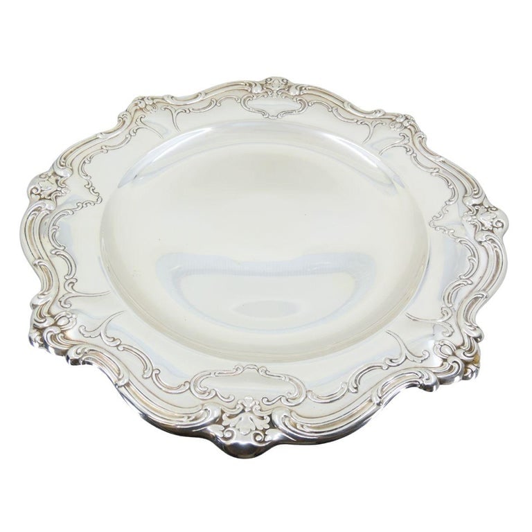 Vintage Gorham Chantilly Sterling Silver Pedestal Platter - 3