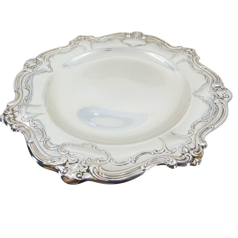 Vintage Gorham Chantilly Sterling Silver Pedestal Platter - 4