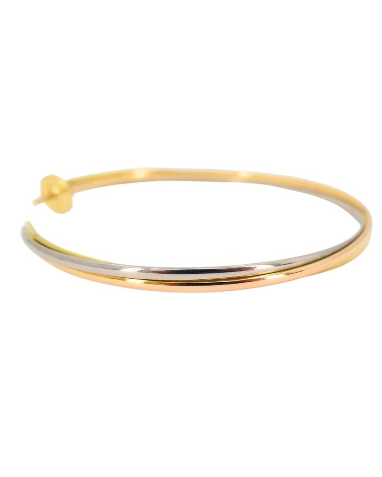 Cartier Trinity Hoop Earrings Tri-Color Gold - 5