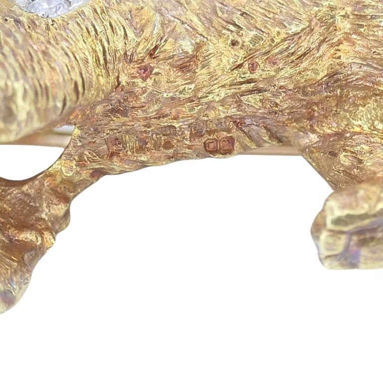 Vintage Asprey London 18k Gold Diamond Sapphire Cocker Spaniel Dog Brooch - 5