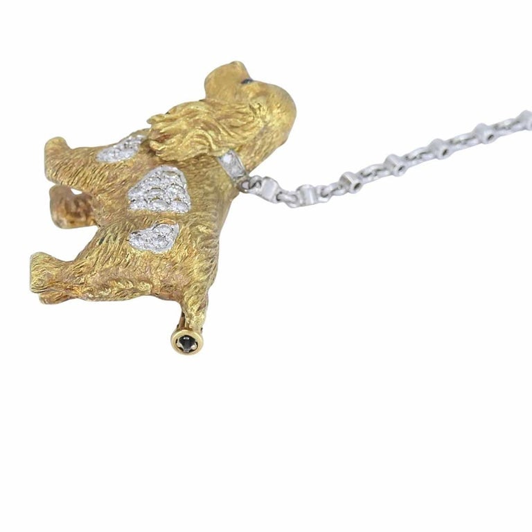 Vintage Asprey London 18k Gold Diamond Sapphire Cocker Spaniel Dog Brooch - 8