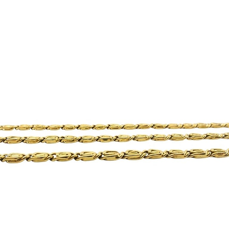 Vintage 18k Gold S-Link Chain Necklace - 6