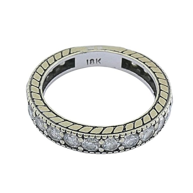 18k White Gold Diamond Eternity Band Ring - 4