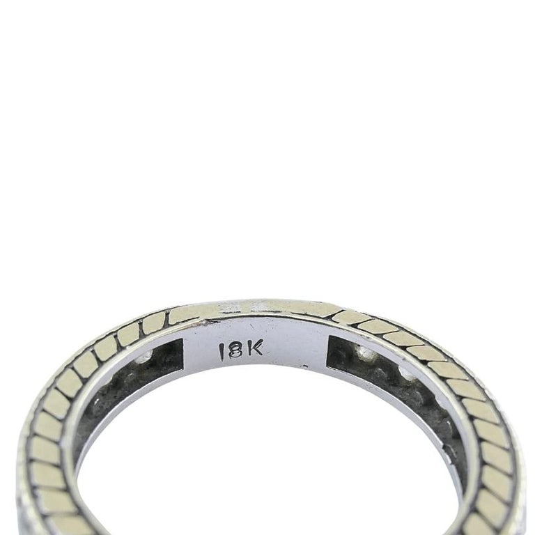 18k White Gold Diamond Eternity Band Ring - 8