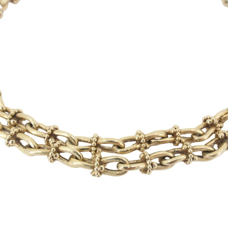Vintage 14k Gold Nautical Chain Necklace Mariner Link Design - 5