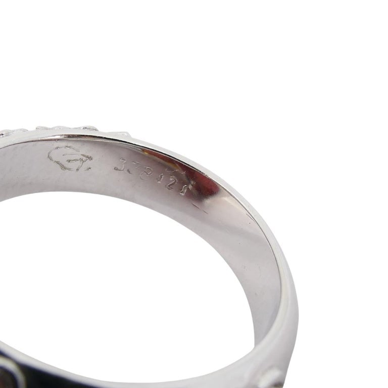 Carrera y Carrera 18k White Gold Double Ring Diamond Floral Design - 11